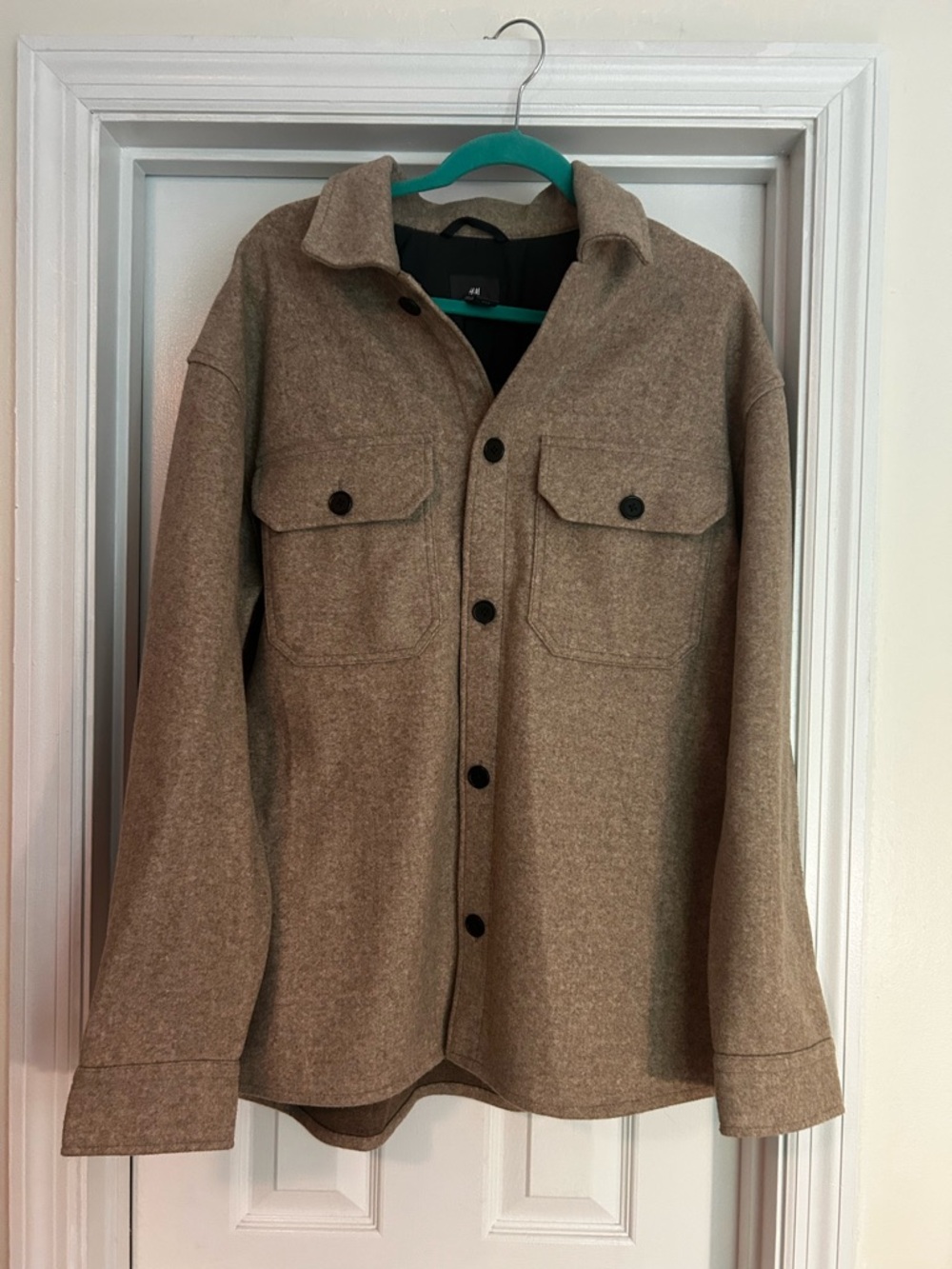 H&M Men's Taupe Shacket Jacket